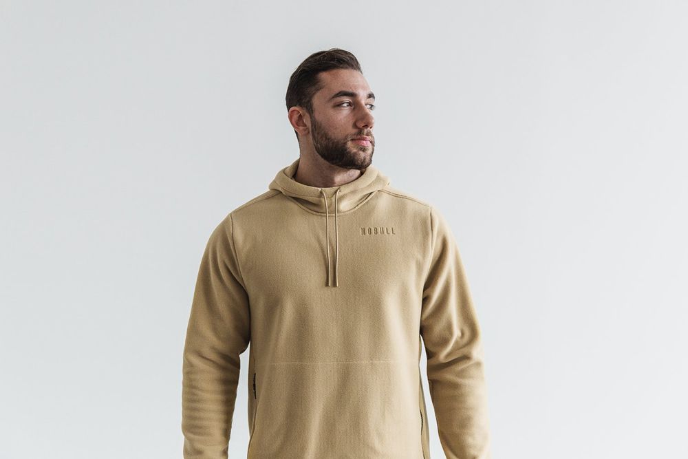 NOBULL Majica S Kapuljačom Muške - Nobull Arctic Pullover Bež (740835-EQW)